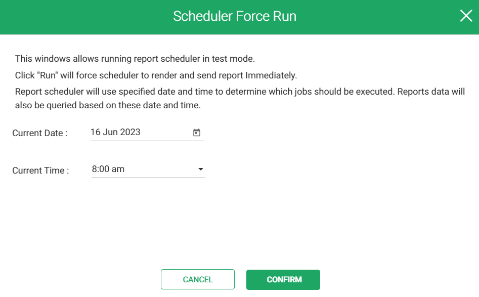 Force Running Scheduled Reports